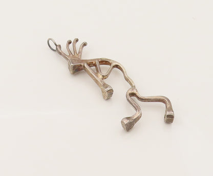 925 Sterling Silver  Vintage Kokopelli Dancer Outline Pendant  PT21942
