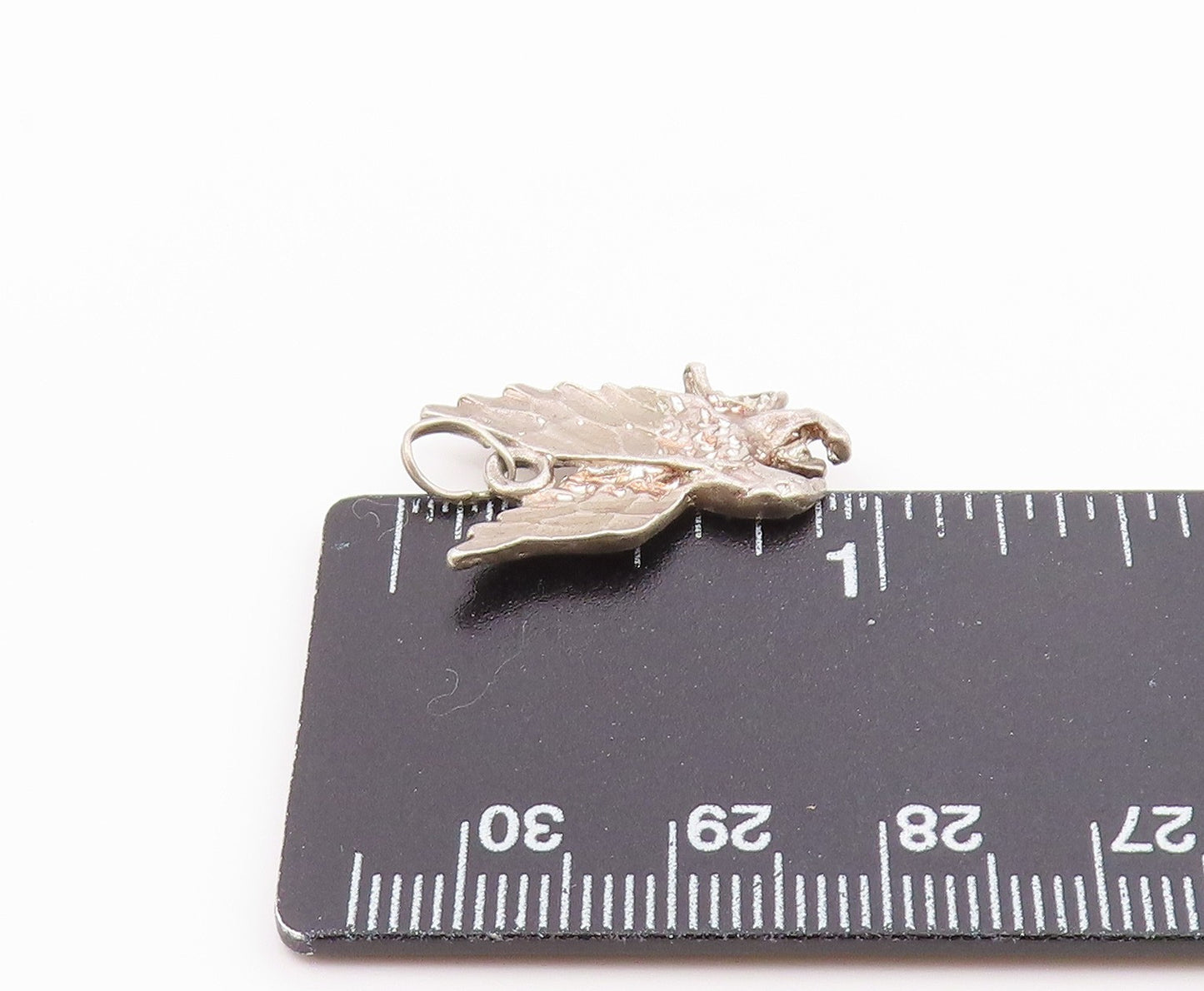 925 Sterling Silver  Vintage Shiny Flying Eagle Petite Drop Pendant  PT17952