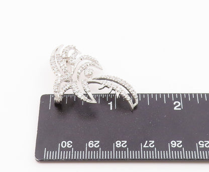 925 Sterling Silver  Vintage Shiny Topaz Island Palm Tree Brooch Pin  BP7885