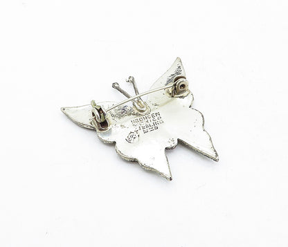 MEXICO 925 Sterling Silver Vintage Abalone Shell Butterfly Brooch Pin  BP1242