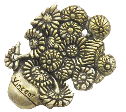 H&H DEMATTEO 925 Sterling Silver  Vintage Flower Bouquet Lapel Pin  TR2114