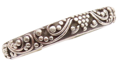 925 Sterling Silver Vintage Ring LOIS HILL Designer Dark Tone  SZ 6  RG32061