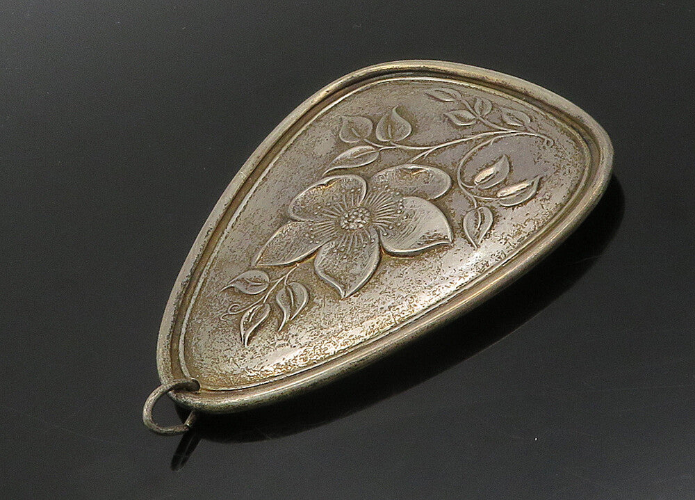 TOWLE 925 Silver  Vintage Antique 1973 Floral Swirl Birds Pendant  PT15660