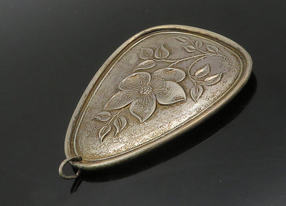 TOWLE 925 Silver  Vintage Antique 1973 Floral Swirl Birds Pendant  PT15660