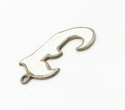 SIAM 925 Sterling Silver  Vintage Enamel Coated Letter E Pendant  PT13011