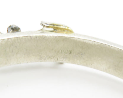 925 Sterling Silver  Vintage Shiny Faith Smooth Cuff Bracelet  BT7876