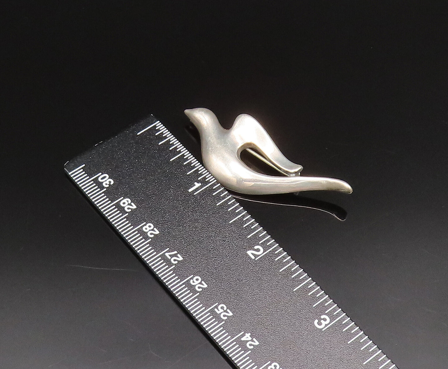 JAMES AVERY 925 Sterling Silver Vintage Minimalist Dove Bird Brooch Pin BP9793