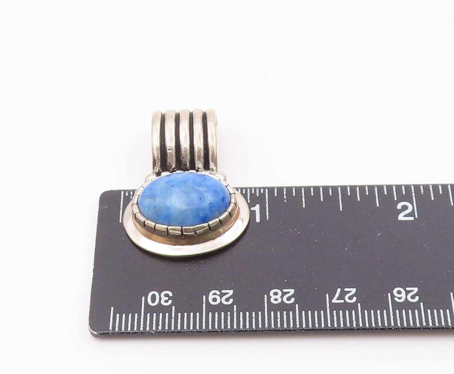 CAROL FELLEY 925 Silver  Vintage Cabochon Cut Lapis Lazuli Pendant  PT19839