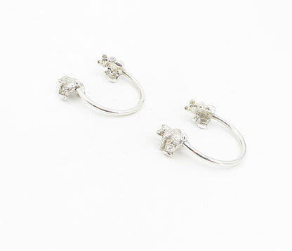 925 Sterling Silver  Vintage 2 Piece Shiny Teddy Bear Key Rings  TR1366