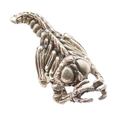 925 Sterling Silver Vintage Ring Dark Tone Creature Skeleton  Sz 11.5  RG31354