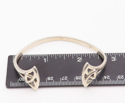 925 Sterling Silver Vintage Bracelet Solid Celtic Knot Cutout Cuff  BT10551