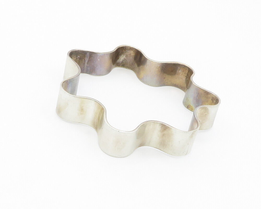SUSAN CUMMINGS 925 Sterling Silver  Vintage Smooth Wavy Bangle Bracelet BT5664