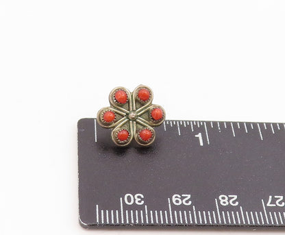 925 Sterling Silver Vintage Earrings NAVAJO ZUNI Gemstone Single Lot EG14306