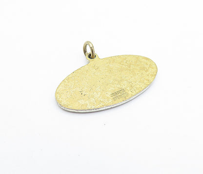 JOSTENS 925 Sterling Silver  Vintage Two Tone Hawaii Club Drop Pendant  PT3035