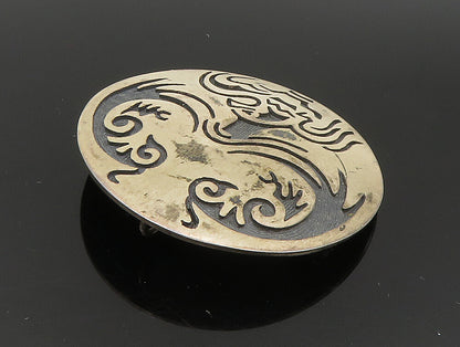 JAY HUMEYESTEWA 925 Sterling Silver Vintage Hopi  Eagle Wave Brooch Pin  BP9381
