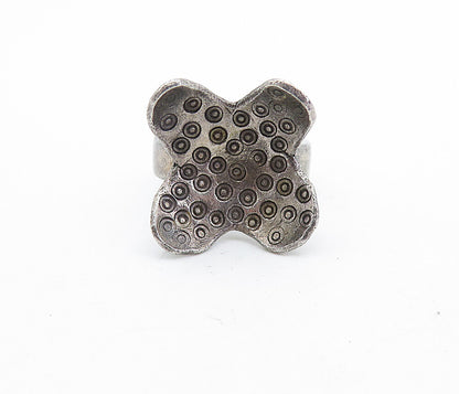 925 Sterling Silver  Vintage Antique Floral Design Band Ring Sz 5.5  RG7021