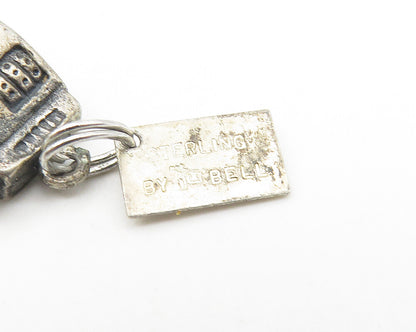 POST BELL TRADING 925 Silver  Vintage Oxidized Slot Machine Pendant  PT8871