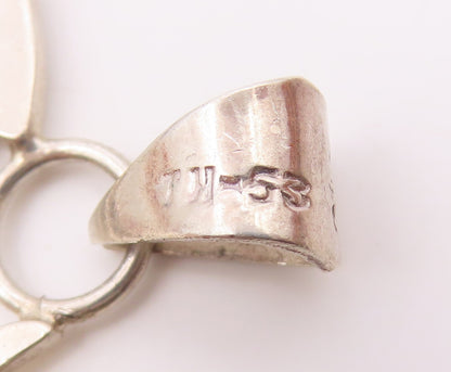 MEXICO 925 Silver  Vintage Minimalist Children Holding Hands Pendant  PT21189