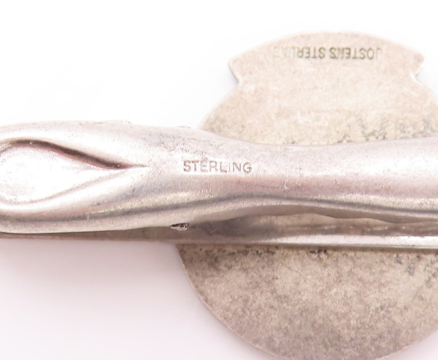 925 Sterling Silver Vintage Tie Clip JOSTENS Football Team Carved Badge TR3740