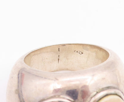 925 Sterling Silver Vintage Ring Lucky Four Leaf Fortune Band  Sz 6.5  RG33532