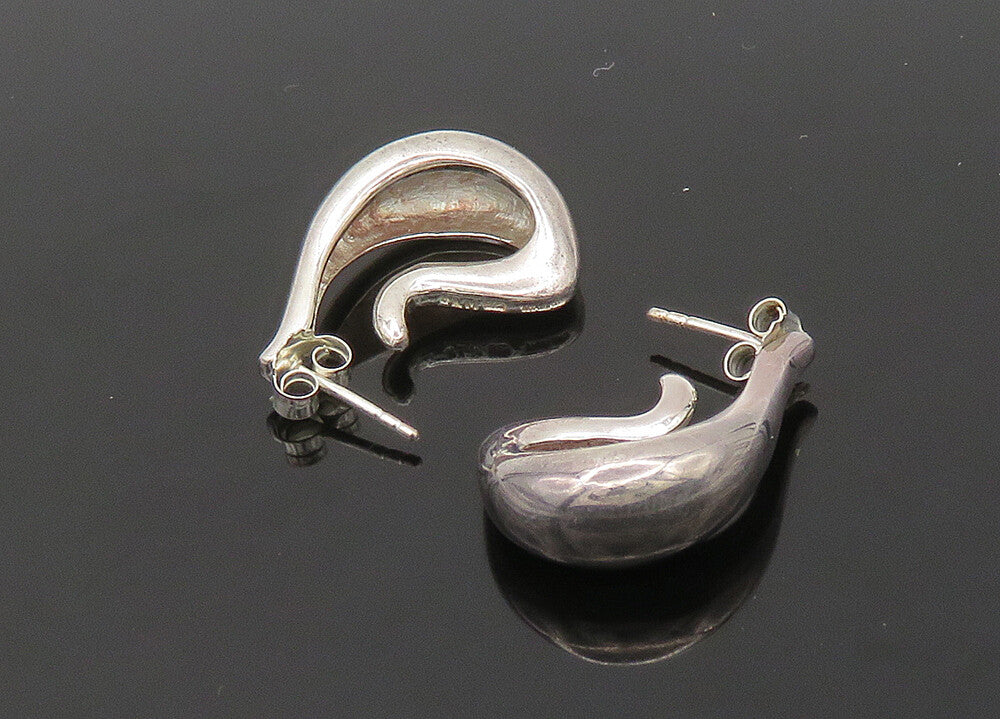 RLM STUDIO 925 Sterling Silver  Vintage Shiny Smooth JHoop Earrings  EG10469
