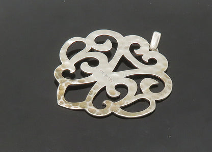 SILPADA 925 Sterling Silver  Vintage Shiny Hammered Open Swirl Pendant PT17187