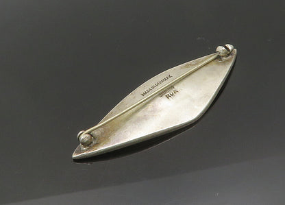 RUDOLPH ANDERSEN DENMARK 925 Silver  Vintage Oxidized Brooch Pin  BP8361
