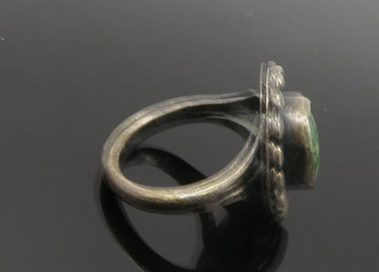 925 Sterling Silver Vintage Antique Jasper Cocktail Ring Sz 5 RG20120