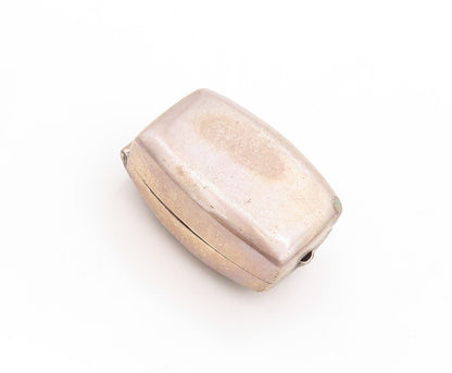 925 Sterling Silver Vintage Pill Box Dark Tone Swirly Carved (OPENS)  TR3800