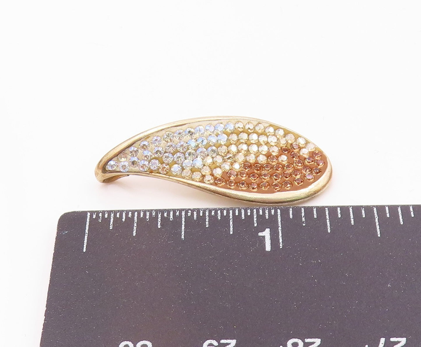 SWAROVSKI 925 Silver  Vintage Gradient Crystal Encrusted Pendant  PT17566
