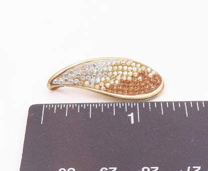 SWAROVSKI 925 Silver  Vintage Gradient Crystal Encrusted Pendant  PT17566