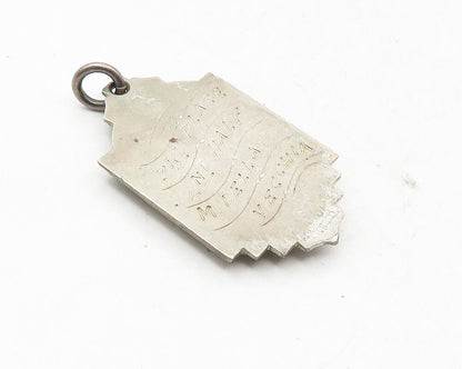 925 Sterling Silver  Vintage Oxidized Bowling Pins Sports Drop Pendant  PT7663