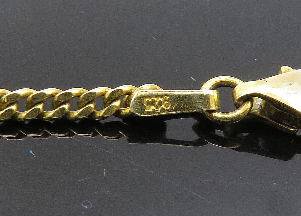 925 Sterling Silver  Vintage Topaz Stars Gold Plated Chain Necklace  NE3525