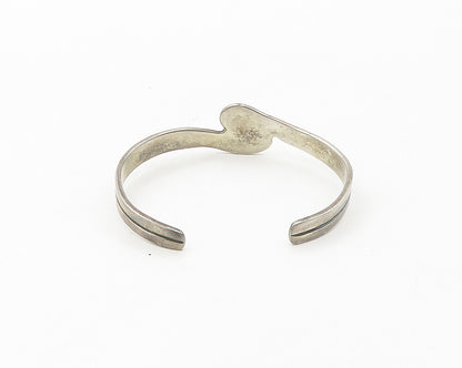 MEXICO 925 Sterling Silver  Vintage Swirl Bypass Design Cuff Bracelet  BT6926