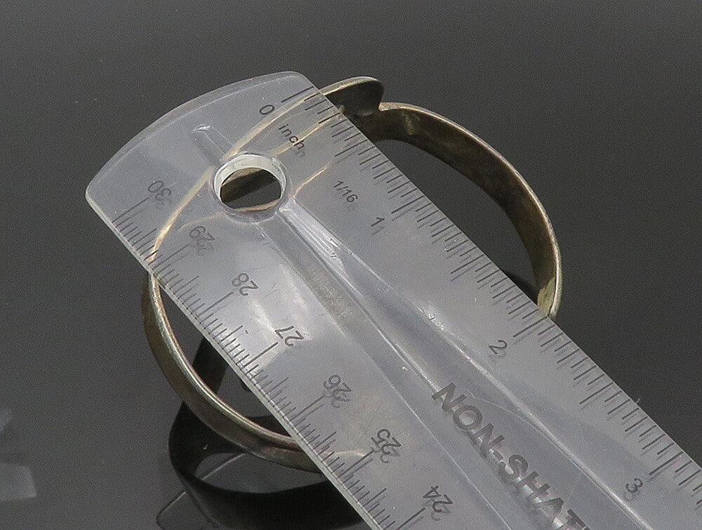 MEXICO 925 Sterling Silver  Vintage Dark Tone Open Design Cuff Bracelet BT1184