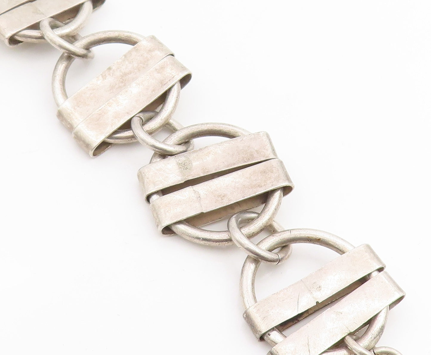 925 Sterling Silver Vintage Bracelet BRENDA SCHONFELD Wrapped Circles  BT11412
