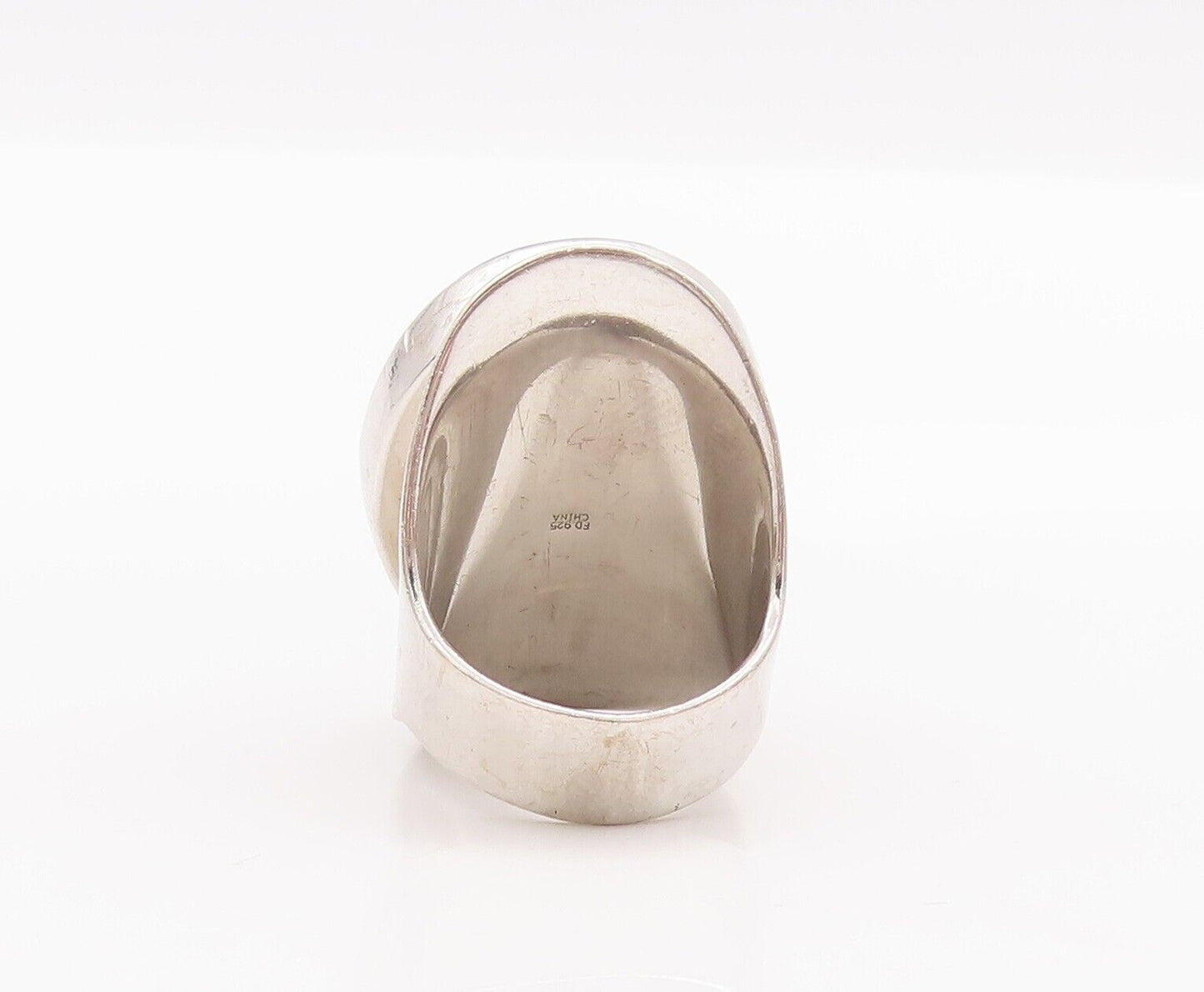 925 Sterling Silver Vintage Ring Oval Cabochon Purple Turquoise  Sz 6  RG28355