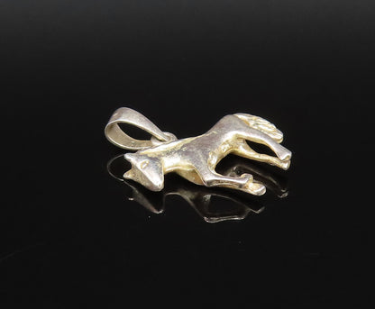 925 Sterling Silver Vintage Minimalist Donkey Burro Charm Pendant PT21630