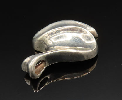 KYLO 925 Sterling Silver  Vintage Concaved Swirl Abstract Pendant  PT20504