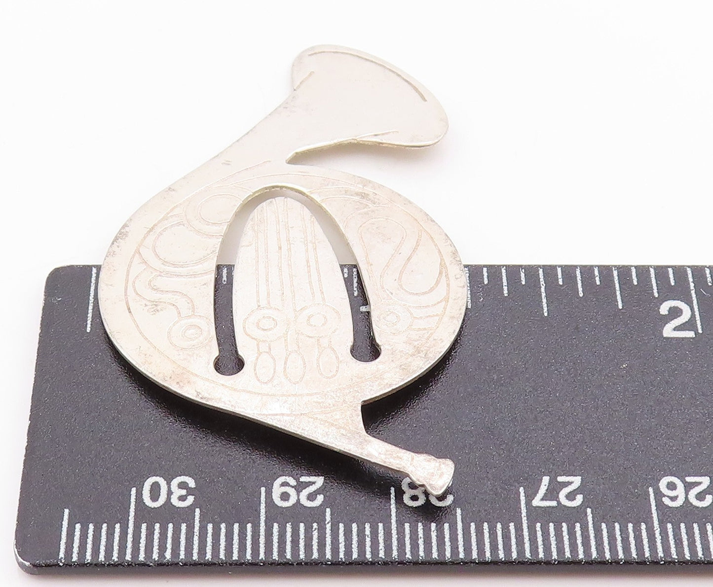 925 Sterling Silver Vintage Book Mark TIFFANY & CO French Horn Design   TR4001