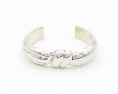 JONDELL 925 Sterling Silver  Vintage Shiny Fluted Detail Cuff Bracelet  BT7313