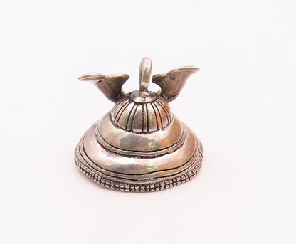 925 Sterling Silver  Vintage Samurai Helmet Pendant  PT17142