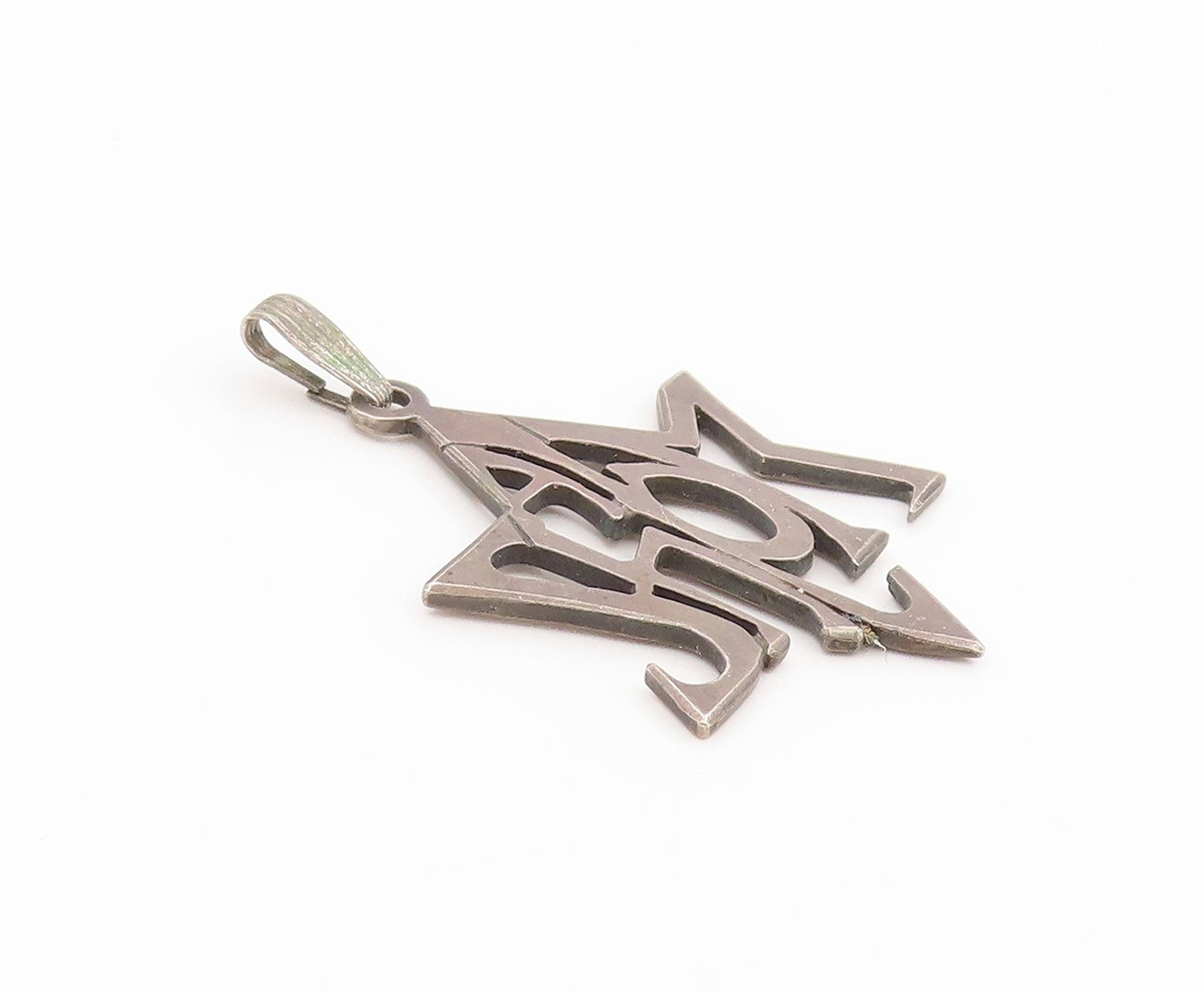 925 Sterling Silver Vintage Pendant Classic Shalom Star Of David Cutout  PT26294