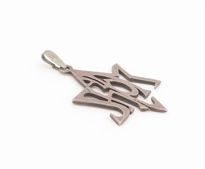 925 Sterling Silver Vintage Pendant Classic Shalom Star Of David Cutout  PT26294
