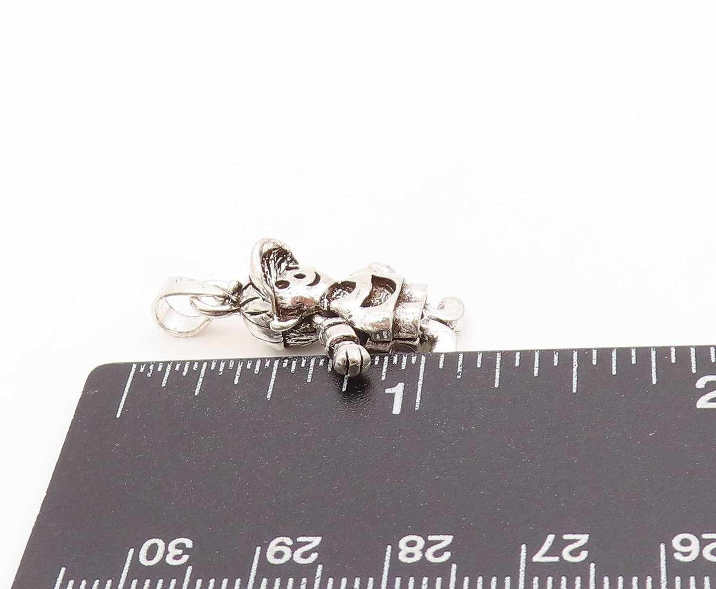 925 Sterling Silver Vintage Pendant Mini Happy Boy Charm Moves  PT24434