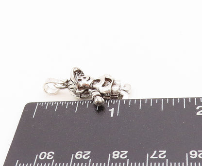 925 Sterling Silver Vintage Pendant Mini Happy Boy Charm Moves  PT24434