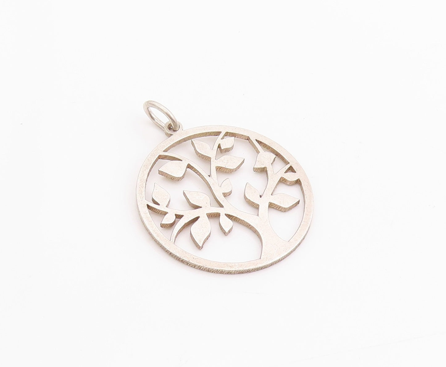 925 Sterling Silver Vintage Pendant Designer Cutout Tree Of Life  PT24376