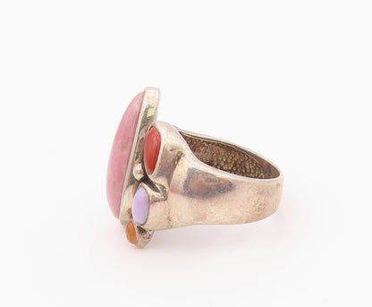 925 Sterling Silver Vintage Ring WHITNEY KELLY Multi Gemstone Band Sz 8 RG36357
