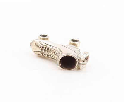 925 Sterling Silver Vintage Pendant Skating Shoe With Wheels Charm  PT24114