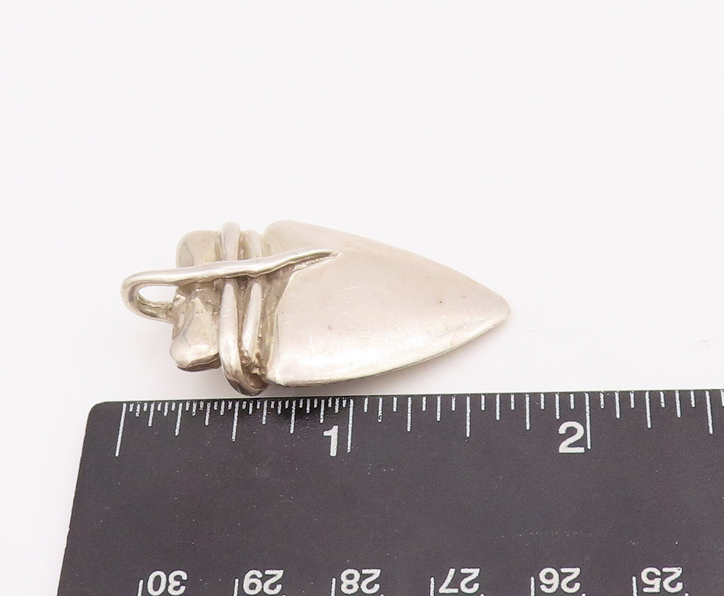 925 Sterling Silver Vintage Pendant GIDEON Carved Playing Top & Thread  PT22865